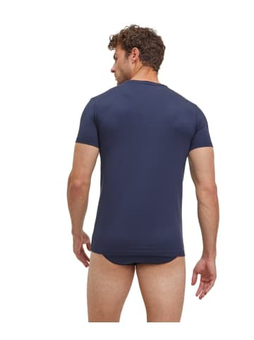 Falke Rundhals T-Shirt für Herren in dunkel-blau