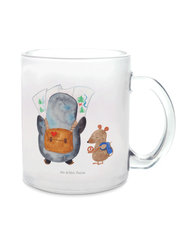 Mr. & Mrs. Panda Tee Tasse Pinguin & Maus Wanderer ohne Spruch in Transparent