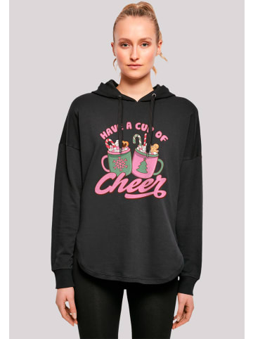 F4NT4STIC Oversized Hoodie Have a Cup of Cheer Weihnachten in schwarz