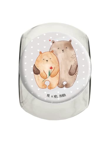 Mr. & Mrs. Panda Bonbonglas Bären Liebe ohne Spruch in Grau Pastell