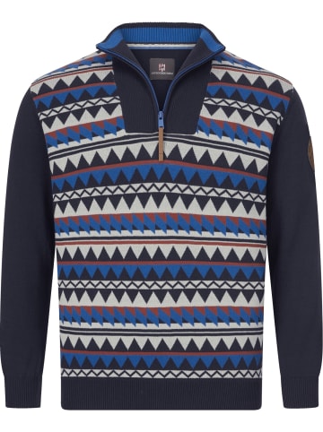 Jan Vanderstorm Pullover ERIKVALD in dunkelblau gemustert