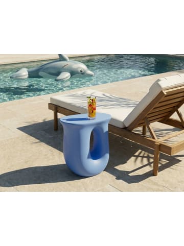 Beliani Beistelltisch IDRO in Blau - (W) 28 x (H) 46 x (L) 42 cm
