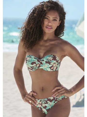 S. Oliver Bügel-Bandeau-Bikini in braun-mint