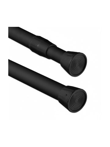 relaxdays Teleskopstange in Schwarz - (L)110–200 cm