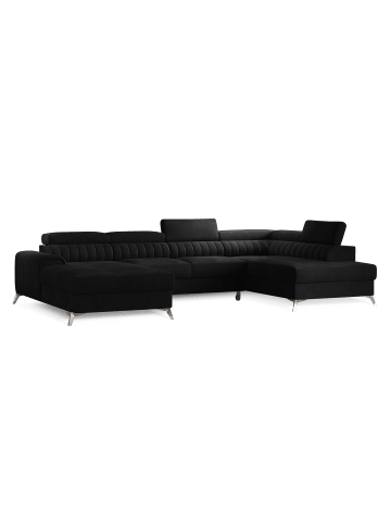 MF Design Lazy Recamiere Rechts in Schwarz -  (L) 202 x (B) 354 x (H) 92 cm