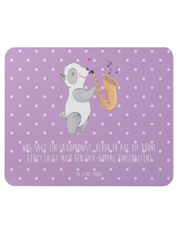 Mr. & Mrs. Panda Mousepad Magischer Saxophon-Charme mit Spruch in Lavendeltraum