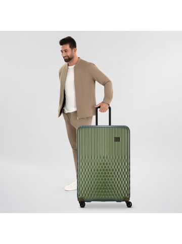 Pack Easy Flow 4 Rollen Trolley L 75 cm mit Dehnfalte bronze grün