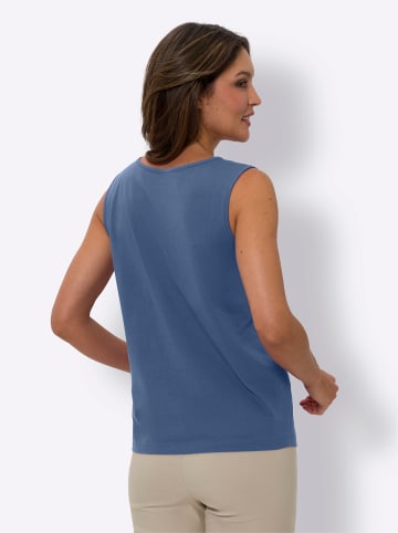 Sieh an! Shirttop in jeansblau