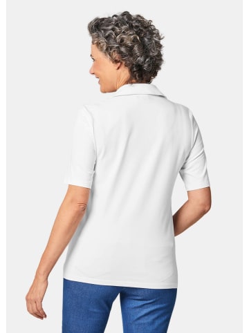 GOLDNER Kurzgröße:  Poloshirt Stretchbequemes Poloshirt in weiß