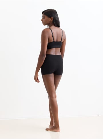 Erlich Textil  SEAMLESS Bustier mit Pads CASUAL COTTON BRALETTE in schwarz