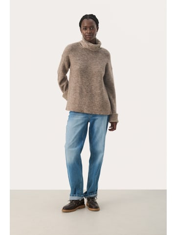 PART TWO Strickpullover LeahsPW Lockere Passform in Mink Melange