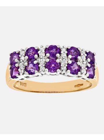 Diamant L'éternel Ring aus 375 Gelbgold mit Diamant mit Amethyst