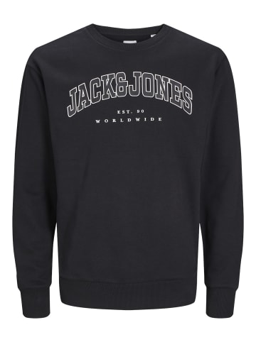 JACK & JONES Junior Sweatshirt 'Caleb Varsity' in schwarz
