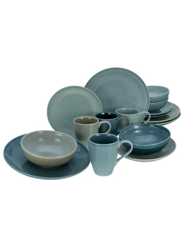 CreaTable CreaTable Reactive Aqua Kombiservice 16 teilig in Blau in Blau