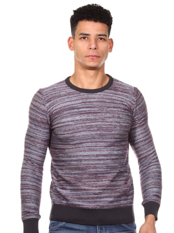 FIOCEO Pullover in anthrazit/blau/rot