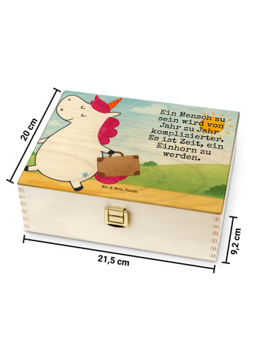 Mr. & Mrs. Panda Tee Box Einhorn Koffer Design mit Spruch in Weiß