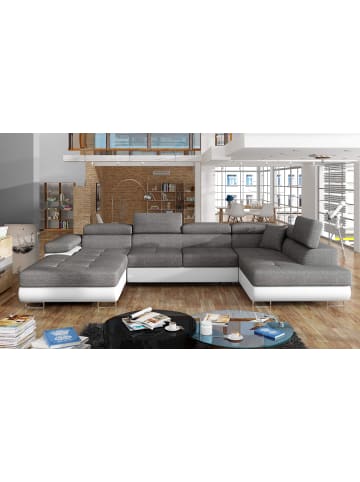 MF Design Rodri Recamiere Rechts in Grau -  (L) 202 x (B) 345 x (H) 90 cm