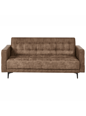 Beliani Schlafsofa ABERDEEN in Braun/Schwarz - (W) 186 x (H) 83 x (L) 88 cm