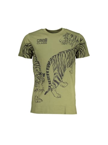 cavalli CLASS Grünes Baumwoll-T-Shirt
