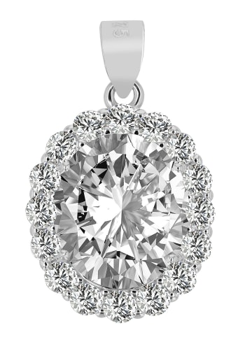 Adeliás Damen Anhänger aus 925 Silber mit Zirkonia in silber