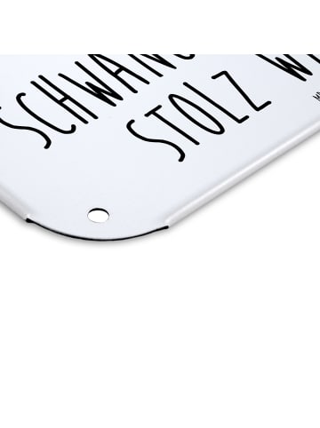 Mr. & Mrs. Panda Blechschild Mit Spruch Avocado Schwangerschaft ... in Weiß