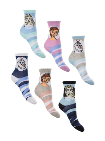 Disney Frozen 6er-Set: Socken Strümpfe in Mehrfarbig