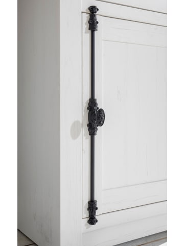 Furn.Design Sideboard weiß Pinie Landhaus, Kommode mit Weinregal 152 x 83 cm