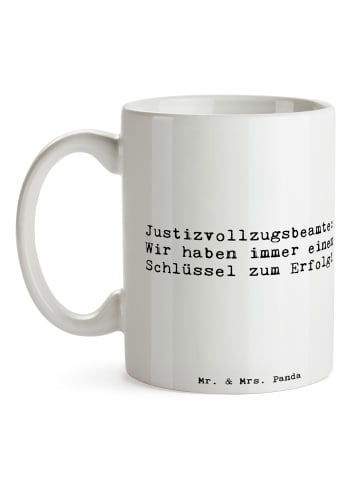 Mr. & Mrs. Panda Kaffeetasse Spruch Justizvollzugsbeamter Erfolg... in Weiß