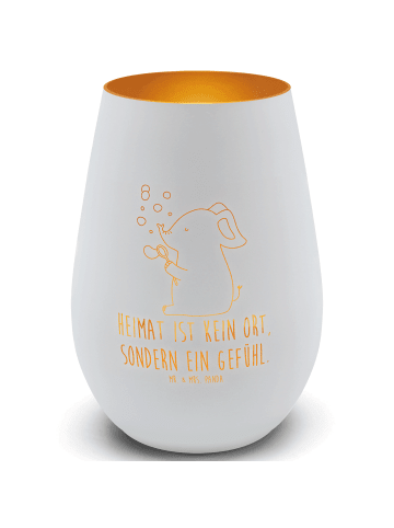 Mr. & Mrs. Panda Kerzenhalter Elefant Seifenblasen mit Spruch in Weiß