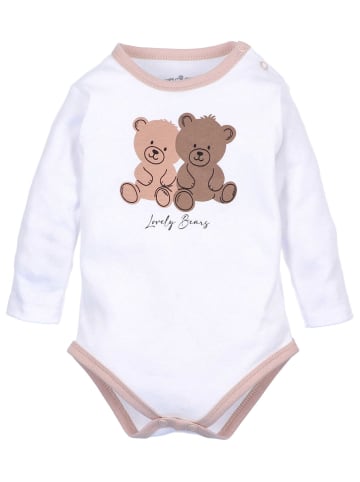 Nini Body Langarm Teddy in weiß