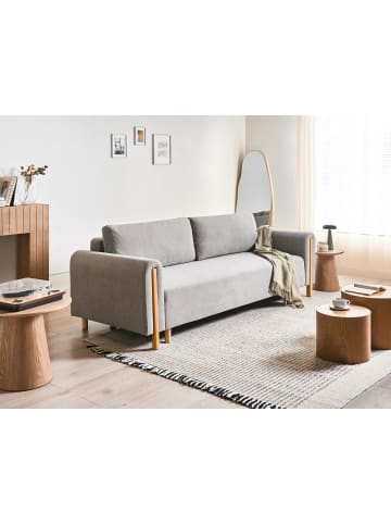 Beliani Schlafsofa KVAM in Grau/Braun - (W) 242 x (H) 85 x (L) 99 cm