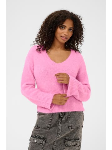 Kaffe Strickpullover KAemelie Loose fit in Pink Power Melange