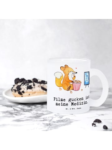 Mr. & Mrs. Panda Tee Tasse Fuchs Filme gucken mit Spruch in Transparent