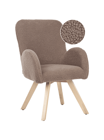 Beliani Sessel BJARN in Braun - (W) 60 x (H) 90 x (L) 55 cm
