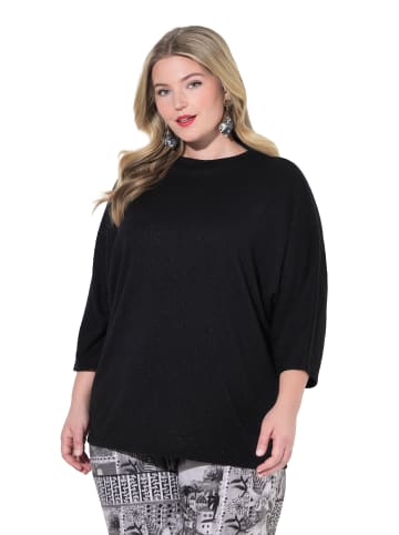 MIAMODA Jacquard-Pullover in schwarz