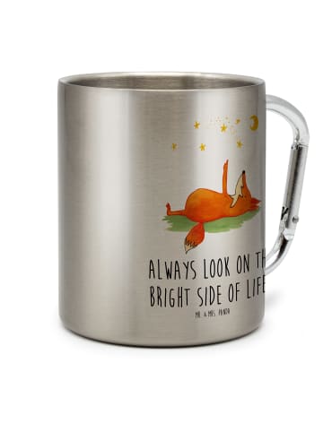 Mr. & Mrs. Panda Thermobecher Fuchs Sterne mit Spruch in Silber