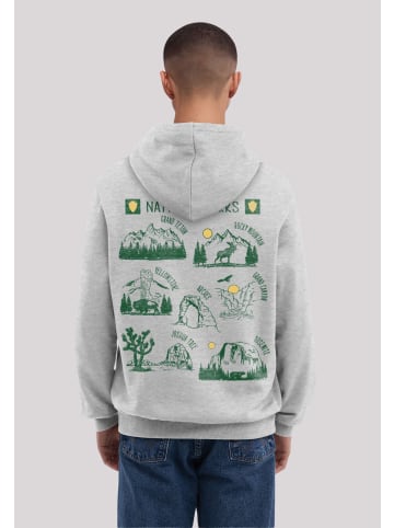 F4NT4STIC Hoodie US National Parks Montage in grau meliert