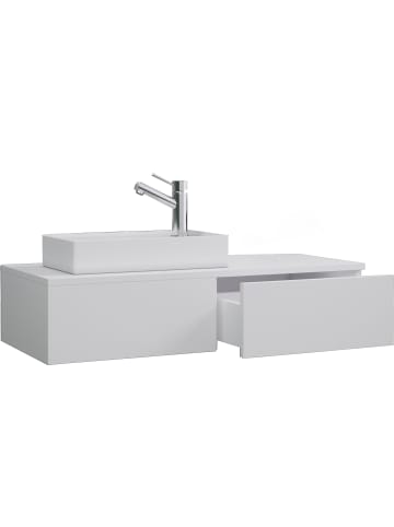 VCM  2-tlg. Gäste WC Waschplatz Waschtisch schmal Gudas in Weiß