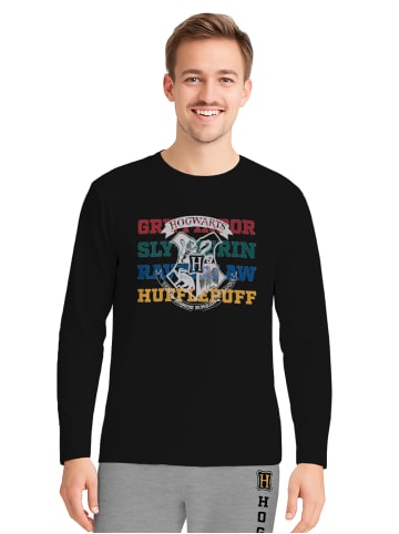 Harry Potter Harry Potter Schlafanzug Hogwarts Pyjama Set Langarm in grau/schwarz