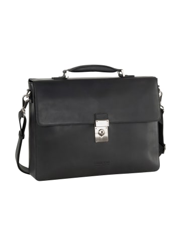 Leonhard Heyden Ottawa Messenger RFID Leder 38 cm Laptopfach in schwarz