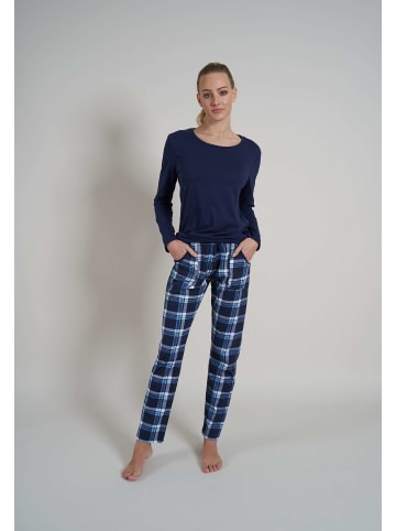 Götzburg Pyjama Josselin in blau-dunkel-Allover