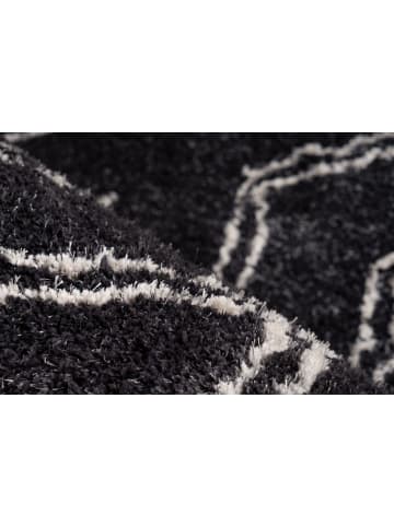 Kayoom Hochflor Teppich Orlando 225 in anthrazit - rechteckig