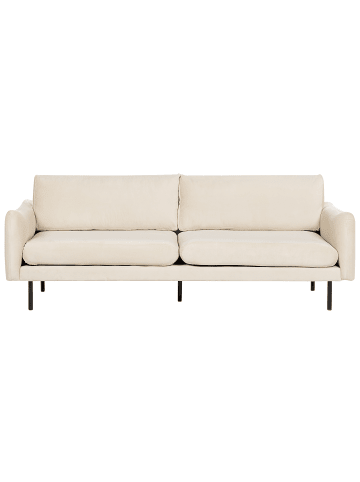 Beliani 3-Sitzer Sofa VINTERBRO in Beige/Schwarz - (W) 220 x (H) 86 x (L) 84 cm