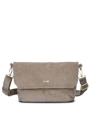 Zwei Mademoiselle M60 - Umhängetasche 33 cm (sand) in cord-mocca