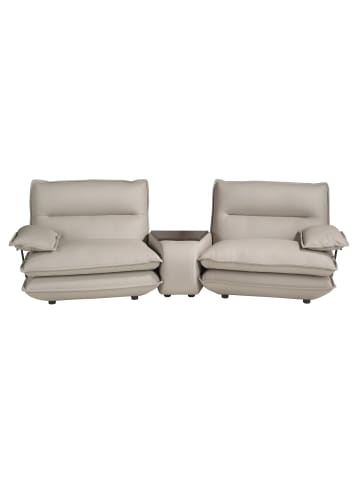 Angel Cerdá 2‑Sitzer‑Sofa taupegrau Leder Modell 6371 - Angel Cerdá