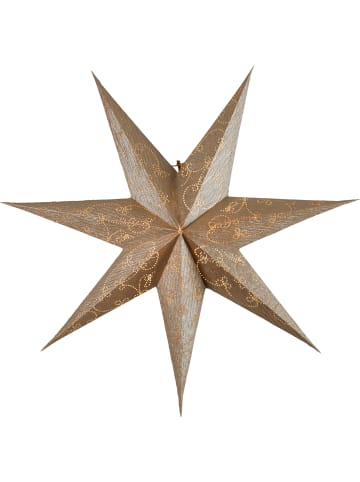 STAR Trading Papierstern Decorus, handgeschöpftes Papier, gold, Ø 63cm in Silber