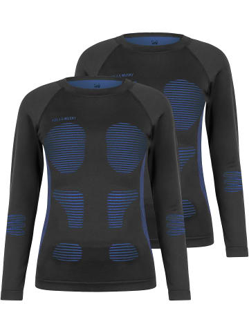 normani 2x Thermo-Langarmshirt UNISEX in Blau