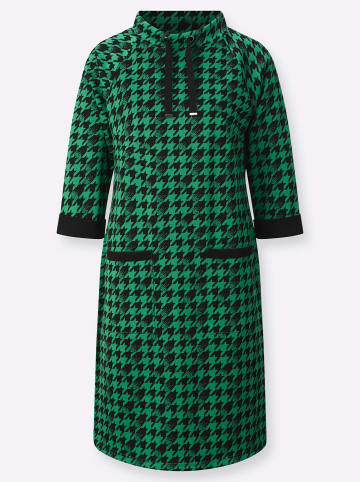 WITT WEIDEN Jersey-Kleid in grasgrün-schwarz-gemustert