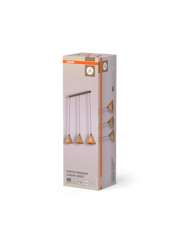 Osram Pendelleuchte Decor Raffia Linear grün, 3xE27