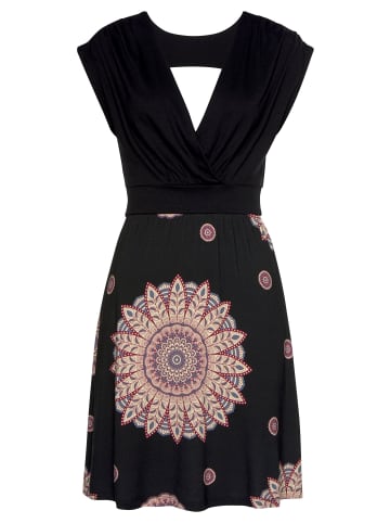 Beach Time Sommerkleid in schwarz-bedruckt